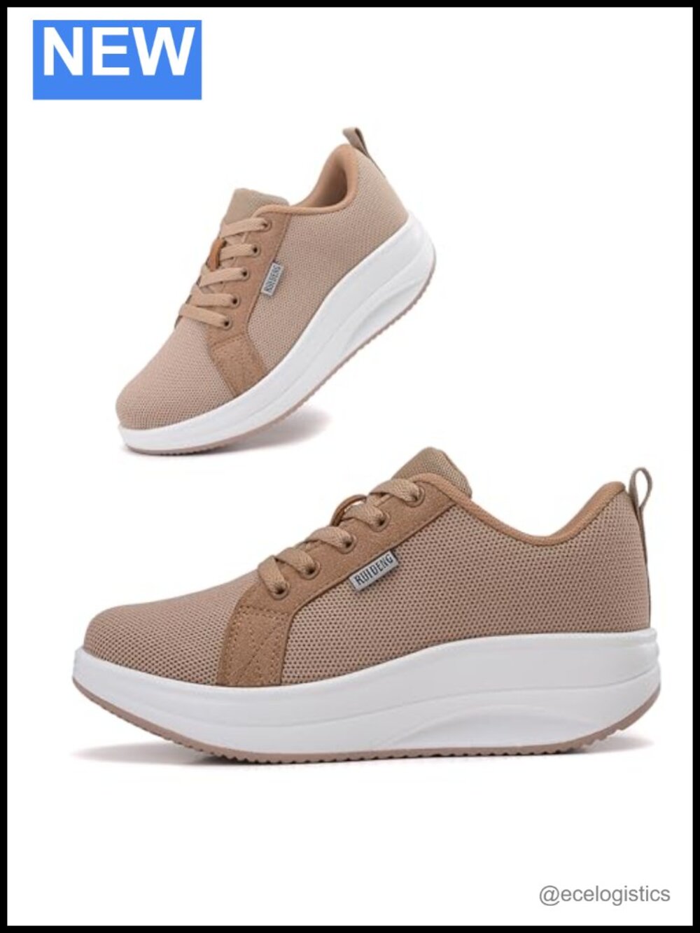 Comfy Women's Walking Sneakers - Fashion Platform Rocker Bottom Shoes